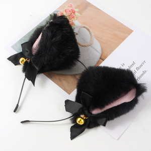 Serre-tête Oreilles de Chat avec Clochettes, Accessoire Cheveux Fille Chat, Bijou de Tête Noël Halloween - Product Image 3
