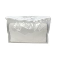 Sacs de rangement pliables en PVC transparent à prix d'usine avec fermeture éclair en nylon pour draps de lit