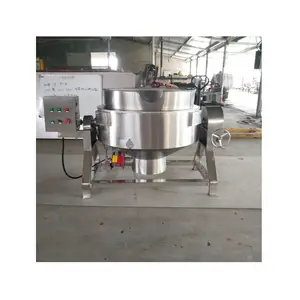 electric heating jacketed kettle Cooking Tomato Paste Cooking pot for Chili Sauce Cooking Kettle With Mixer