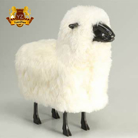 Statue de sculptures de moutons en bronze coulée moderne d'intérieur et d'extérieur décorative grandeur nature personnalisée vive à vendre