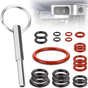 Kit de herramientas de reparación de cafeteras, juntas tóricas de acero inoxidable y cepillo para piezas de cafeteras - Product Image 1