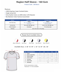 เสื้อยืดแขนสั้นแรกลัน 160 GSM น้ำหนักเบา นุ่ม สบาย ระบายอากาศได้ดี เหมาะสำหรับผู้ชาย ผู้หญิง กิจกรรมกีฬาลำลองกลางแจ้ง - Product Image 4