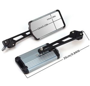 Rétroviseur carré DIY pour moto, compatible avec NIU, Yadea, modèles de rétroviseurs modifiés, ajustement universel pour motos et vélos électriques - Product Image 3
