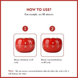 Kitchen <b>Timer</b> Baking Alarm Clock Reminder Mechanical Countdown - Product Image 2