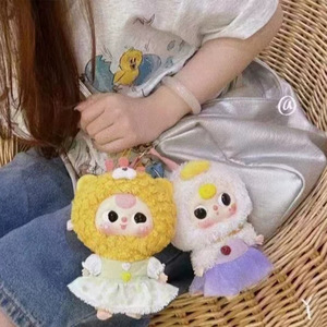 Porte-clés en peluche pour enfants de 2 à 4 ans, thème contes de fées, animaux en peluche doux, coffret cadeau de 8 pièces par boîte - Product Image 3
