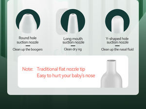 เครื่องล้างจมูกไฟฟ้าสำหรับเด็กทารกได้รับการรับรอง CE อุปกรณ์ล้างจมูก3เกียร์ผลิตจากวัสดุ PP ที่ทนทาน - Product Image 5