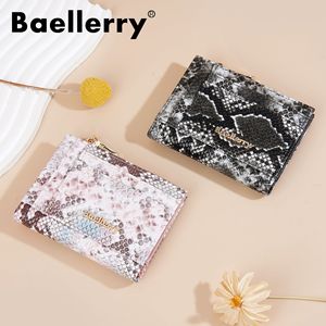 กระเป๋าสตางค์สั้นผู้หญิง Baellerry ลายงู ซิปใส่บัตร ขนาด 4 นิ้ว ใช้ได้ทุกวัน - Product Image 3