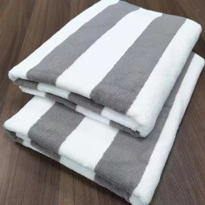 <span class=keywords><strong>Serviette</strong></span> de bain en coton rayé super douce, luxueuse, à séchage rapide, idéale pour le <span class=keywords><strong>ski</strong></span>, la natation et la plage, en tissu éponge teint en fil - Product Image 1