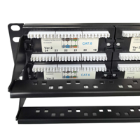 Panneau de brassage réseau 2U 19 pouces en acier UTP 48 ports CAT5E/CAT6 avec gestion des câbles pour système de câblage réseau
