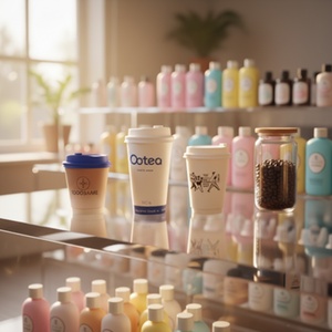Sunshine Custom Disposable Double Wall Biodegradable <b>Coffee</b> Paper Cups 4Oz 8Oz 12Oz 16Oz 20Oz 22Oz RoHS Hot <b>Takeaway</b> PLA Lids - Product Image 1