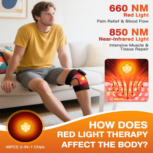इन्फ्रारेड लाइट थेरेपी डिवाइस के पास 660nm और 850nm रिचार्जेबल घुटने टेकने वाले घुटने टेके साथ गर्म और समय - Product Image 2