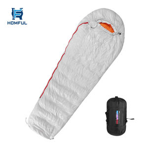HOMFUL ถุงนอนแบบพกพาสะดวกสบาย,ถุงนอนขนดาวน์กระเป๋าปรับแต่งขายส่งแคมป์ปิ้งกลางแจ้งฤดูหนาวเป็ดลงมัมมี่ - Product Image 1
