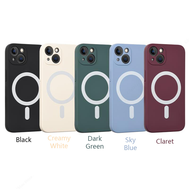Wireless Charging Magnetic Mobile Cover Colorful Case for iPhone 13 Custom Logo Color Soft TPU Phone Case