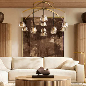 48" Big Modern Round Crystal Glass Chandelier Large Villa Living Room Italian Designer High-end Luxury Brass Crystal Chandelier - Product Image 4