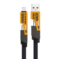 Câble de charge rapide USB-C tout-en-un rotatif à 3 prises avec connecteurs magnétiques à 9 broches Micro USB Type C pour téléphone