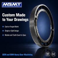 Ensemble de couronnes segmentées et pignons sur mesure en acier forgé, grand module, OEM pour four rotatif, broyeur à boulets, couronne d'engrenage minier