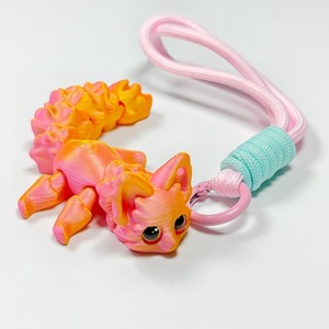 Figurines d'Action Renard Mignon Imprimées en 3D, Articulations Multiples, Yeux Simulés Mobiles, Corde de Suspension, Accessoires de Décoration de Chambre, Cadeaux pour Enfants - Product Image 6
