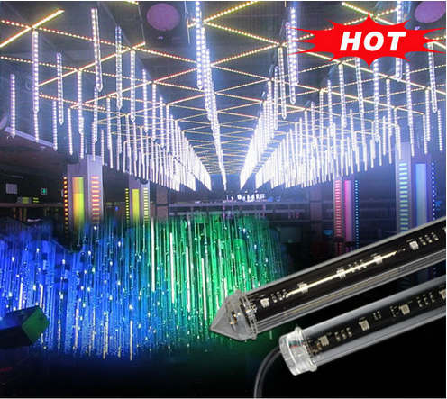 3D DMX Meteor Shower LED Multicolor PVC IP65 Landscape Disco Strip RGB DMX LED Tube for Decoration