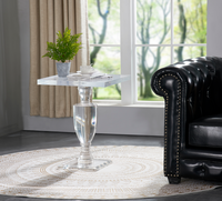 Moderner Wohnzimmer-Acryl-Beistelltisch Minimalistischer Quadratischer Sofa-Beistelltisch Pflegeleichtes Wohnmöbel