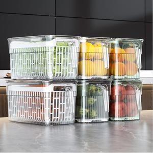 Contenitore Organizer Trasparente in Plastica da Fabbrica per <span class=keywords><strong>Frigorifero</strong></span> Cassetto per Cucina e Conservazione Alimenti - Product Image 6