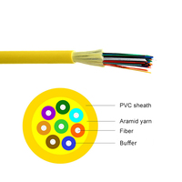 Câble à fibre optique monomode intérieur MT-GJPFJH 2/4/6/8 cœurs, Gigabit, avec fil d'aramide, pour Internet (câble Gjpfjh)