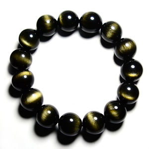 Wholesale Natural Crystal Flower Style Polished Hand String Golden Obsidian <strong>Bracelet</strong> Beads for Jewelry Making - Product Image 2