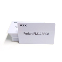 Échantillon gratuit de carte vierge de taille CR80, FM11RF08, imprimable, cartes à puce RFID intelligentes 13,56 MHz