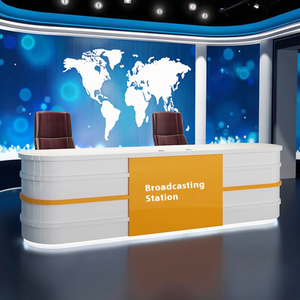 Tavolo di trasmissione di Design moderno luce a LED per la scuola per lo Studio di notizie dal vivo intervista il ricevimento di classe di formazione elocuzione per bambini - Product Image 1