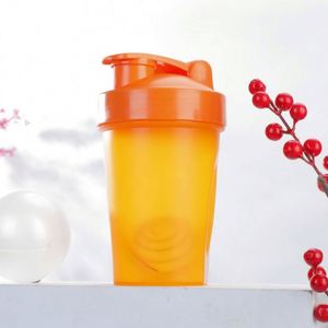 Colorful <b>Plastic</b> Protein Shaker With Hinged Lid Bpa Free For Gym And Travel Unisex Modern Design - Product Image 3
