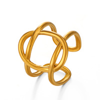 Cincin Oval Minimalis Terinspirasi Mode Eropa dan Amerika, Cincin Garis Gaya Hip-Hop Niche, Grosir