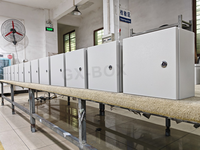 Caja de Medidor Eléctrico de Chapa Metálica Roja Personalizada, Ventilada, con Rejillas, para Montaje en Pared Interior, Impermeable