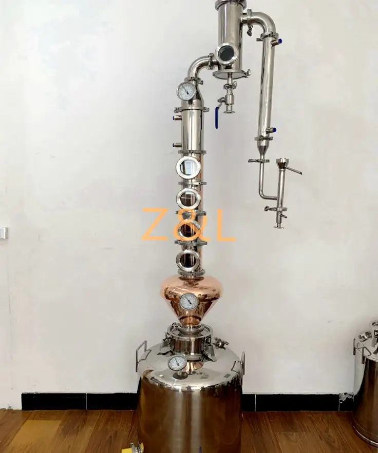 Appareil de distillation domestique pour perdre de l'éthanol, 4 pouces, 200l, 300l, appareil à 4 Sections, vente en gros
