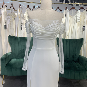 Jancember LSSG049 Nouveau Style Robe De Mariée En Gros Mariée Marié Robes De Mariée Haut De Gamme - Product Image 5