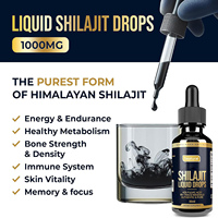 Extrait de Shilajit Naturel en Gouttes Marque Blanche – Gouttes Liquides de Shilajit Pur de l'Himalaya pour la Détoxification, la Purification, la Force et l'Immunité