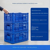 Caisse à légumes pliable en plastique pour supermarché, bac de stockage empilable en plastique pour l'agriculture