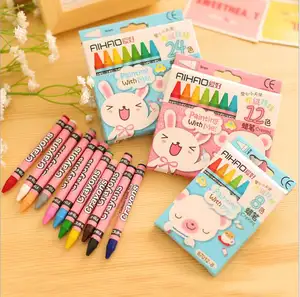 8/12/24 Warna Krayon Kotak untuk Anak-anak Mini Crayon Set Sekolah Stasioner Anak Menggambar Mainan