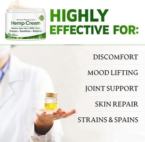 Crema OEM con extracto de hierbas de aceite de semilla de cáñamo, crema para aliviar el dolor con cúrcuma, crema MSM para aliviar la espalda y los músculos, empaquetada en botella - Product Image 3