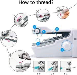 מכונת תפירה מיני חשמלי נייד מכונת תפירה כף יד USB נטענת USB נטענת מחט יחידה הליכה - Product Image 3