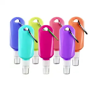 Wholesale Hand Sanitizer Hook Alcohol Trigger Colored Mini Key Chain Keychain Spray Bottle With Keychain Key Ring