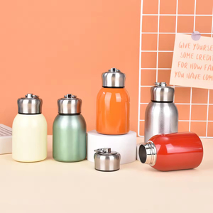 Custom Stainless Steel Vacuum Chubby <b>Thermos</b> Portable Carry Ring Outdoor Pocket Water <b>Cup</b> 6-12 Hours Thermal Insulation - Product Image 2