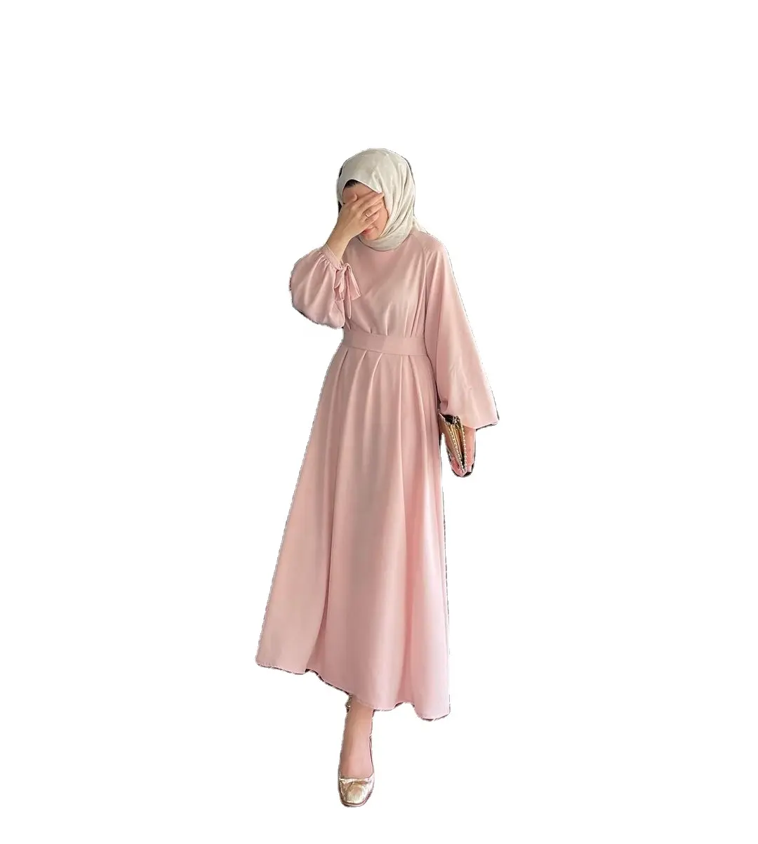 스팟 이슬람 중동 아랍 긴 소매 여자의 가운 새로운 두바이 가운 원피스 두바이 abayaFactory
