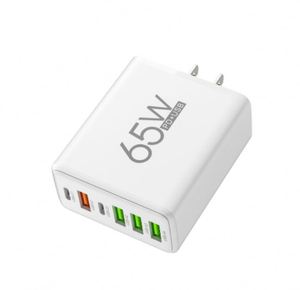 65W Multi-Port Fast Charging Head 2PD+4U Travel Charging <b>Adapter</b> 4 <b>USB</b> Ports 5V/3A Dual Type-<b>C</b> PD Charger for Apple Cell Phones - Product Image 1