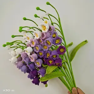 Yixianqian 100% handgemachte gemischte Blume Stil Dekoration Spielzeug häkeln Blumenstrauß für Lehrer Valentinstag Freundin Geschenk