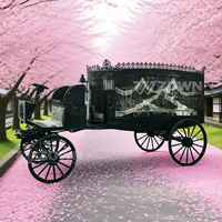 Lanterne décorative royale antique à roues à rayons pour cortège funéraire