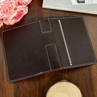Nuevo y elegante cuaderno portátil creativo para estudiantes, de piel sintética PU A7, color marrón oscuro, con doble anilla y hojas sueltas.