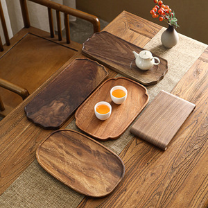 Wooden Dry Brewing Stand North American Walnut Wood Irregular Shape Kung Fu <b>Tea</b> <b>Tray</b> Household Afternoon <b>Tea</b> Use Durable Solid - Product Image 3