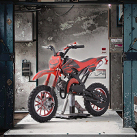 Vente d'entrepôt aux États-Unis Motos électriques tout-terrain 49cc automatiques pour enfants Dirt Bikes Mini 49cc Motos Kick Start Frein à disque F/R Entraînement par chaîne