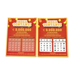 Billete de Lotería Personalizado con Código Raspable de Doble Cara, Billete de Lotería Instantáneo con Código Raspable - Product Image 1