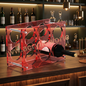 Organizador de Vino Apilable de Acrílico de Diseño Único para 6 Botellas, Exhibidor de Vino Modular para Encimera - Product Image 3