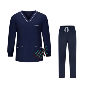 Workwear Stylish Unisex Hospital Nurse <b>Scrub</b> <b>Set</b> with Woven Fabric and Needle Detection Medical <b>Scrubs</b> - Product Image 1